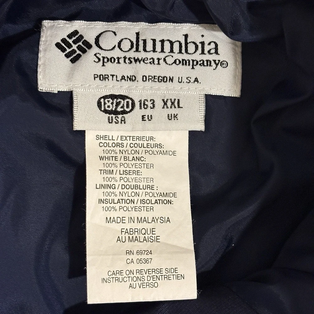 Columbia Insulated Ski Snow Pants Youth Boys 18 20 Navy Blue Snowboarding